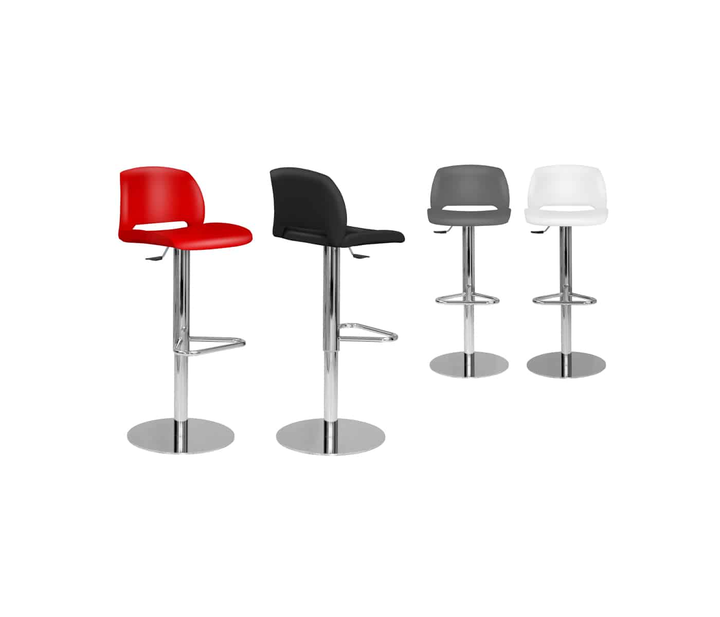 Contemporary High Office Stool With Height Adjustable Gas Lift